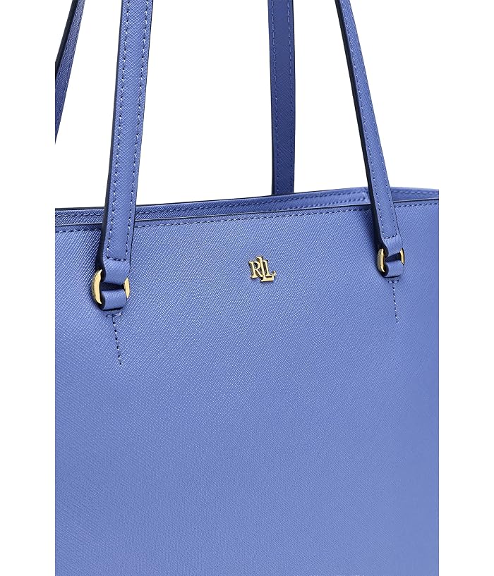 Lauren Ralph Lauren Crosshatch Leather Medium Karly Shopper Tote - Image 4