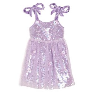 Lola and The Boys Lavender Daisy Sequin Dress (Toddler/Little Kid/Big Kid)