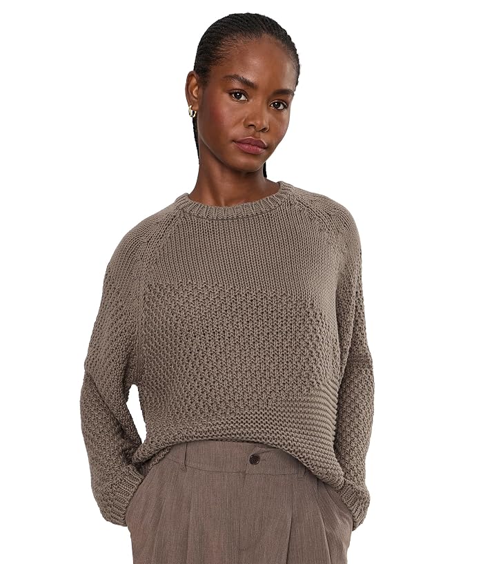 Eileen Fisher Peruvian Organic Cotton Cord Crew Neck Sweater