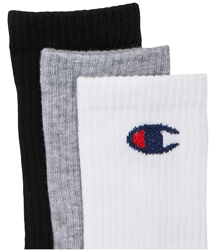 Champion Double Dry Moisture Wicking Champion Logo 6 or 12 Pack Crew Socks - Image 2