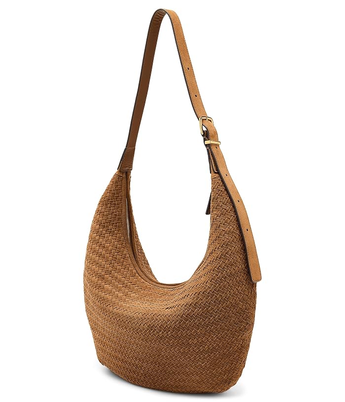 Madewell The Essential Curve Shoulder Bag in Handwoven Suede - Image 3