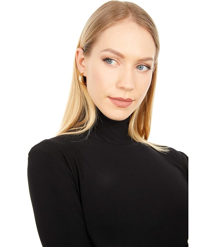 Norma Kamali Slim Fit Long Sleeve Turtle Top - Image 3