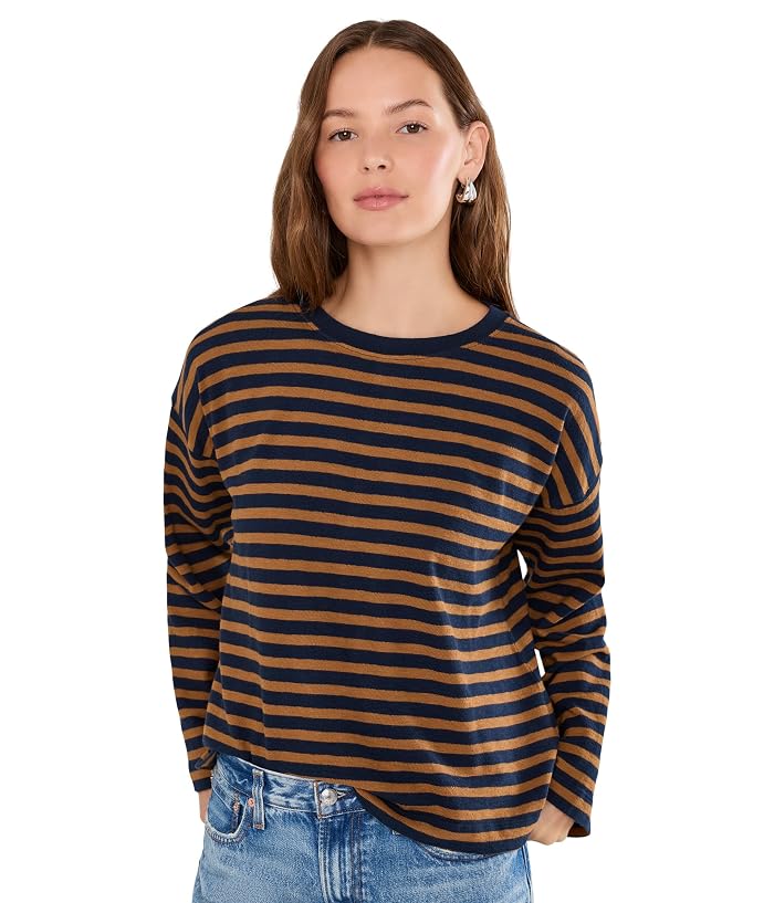 Madewell Easy Crewneck Long-Sleeve Tee in Stripe