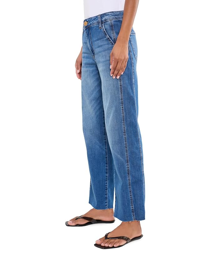 KUT from the Kloth Charlotte High-Rise Wide Leg With Raw Hem - Image 3