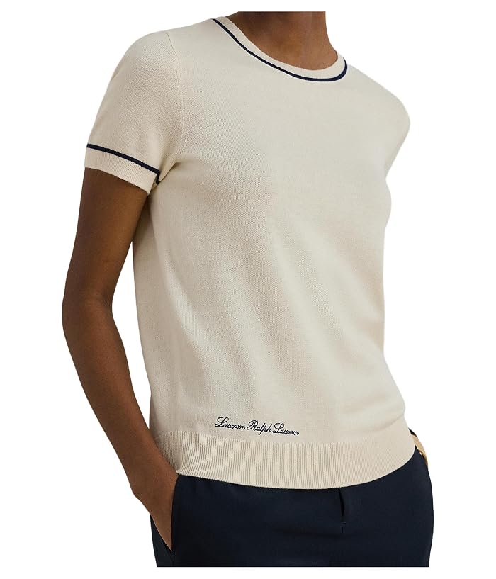 Lauren Ralph Lauren Two-Tone Short-Sleeve Sweater - Image 4