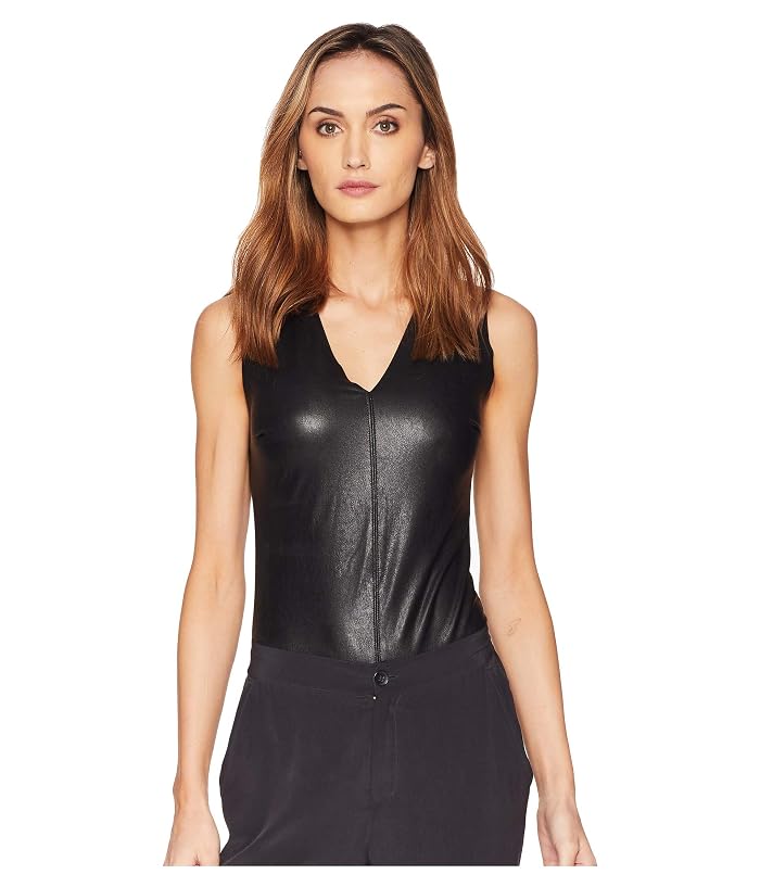 Commando Faux Leather V-Neck Bodysuit BDS014