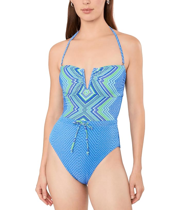 BECCA Summer Sunrise Brinley Shirred Bandeau One-Piece