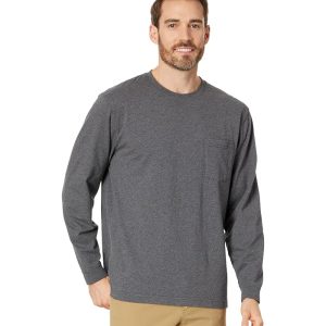 L.L.Bean Carefree Unshrinkable Tee with Pocket Long Sleeve