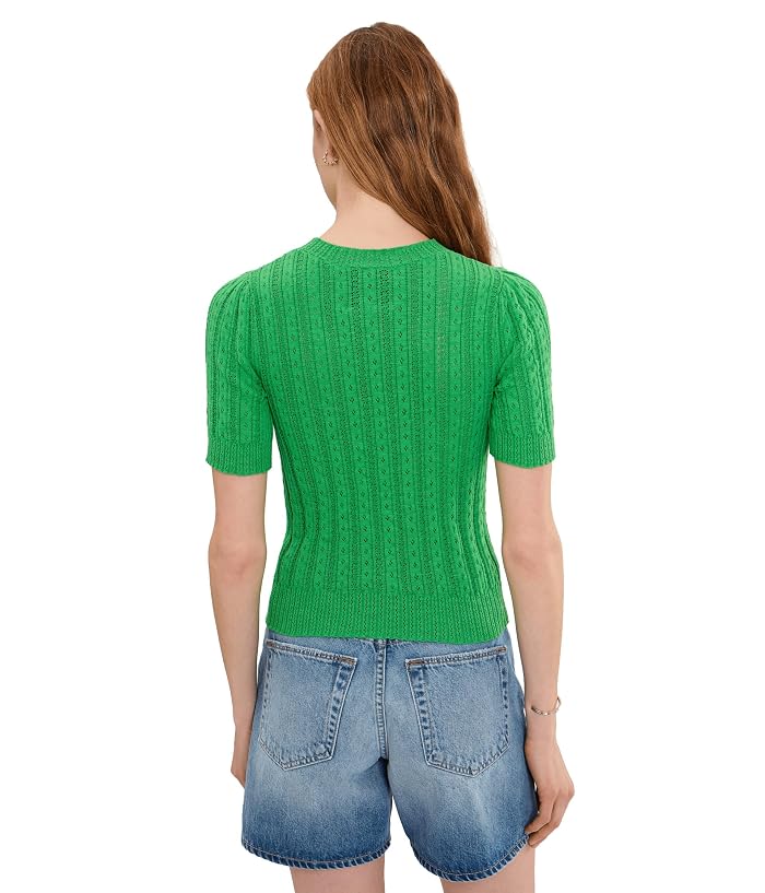 525 america Arden Pointelle Puff Sleeve Pullover - Image 4