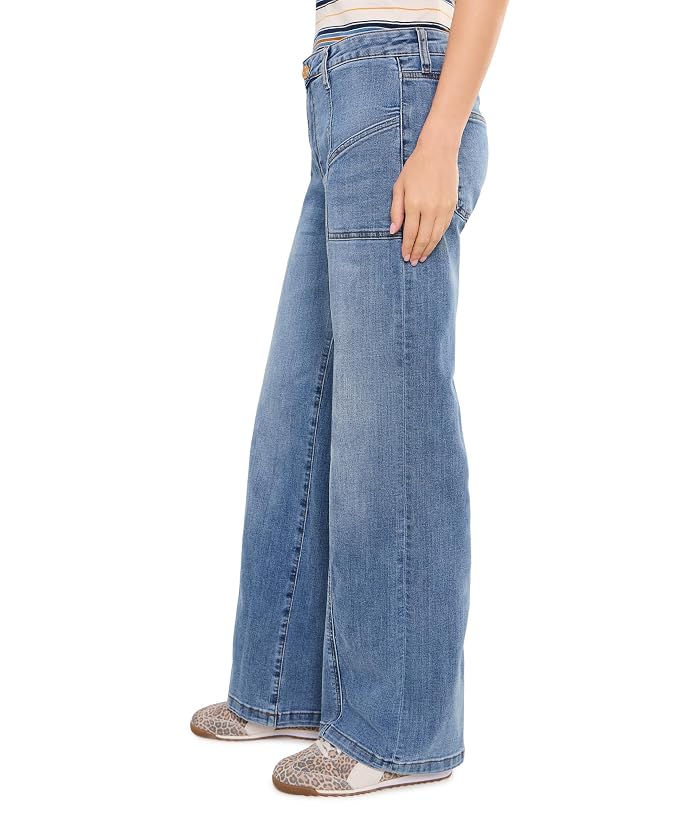 KUT from the Kloth Jeans High-Rise Wide Front Seam Patch Front Pockets in Utilize/Medium Base Wash - Image 3
