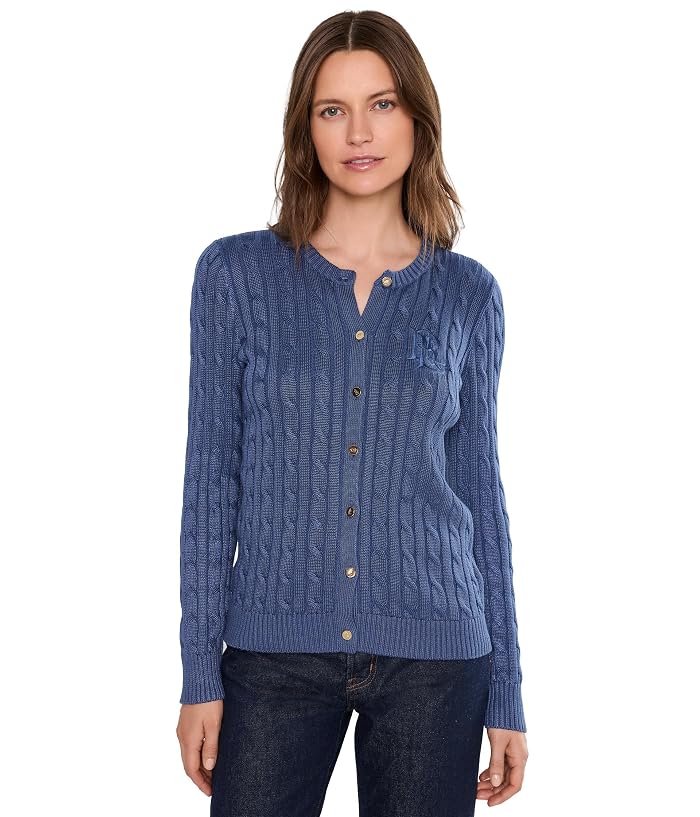 Lauren Ralph Lauren Cable-Knit Cotton-Blend Cardigan