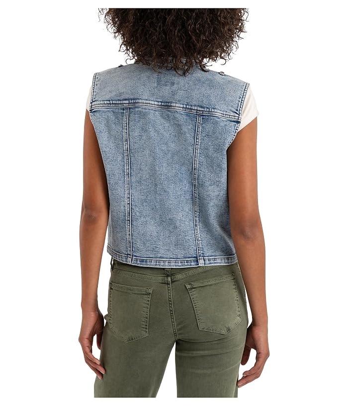KUT from the Kloth Frankie- Button Front Vest With Flap - Image 3