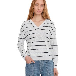 Mod-o-doc Long Sleeve Striped Hoodie Sweater