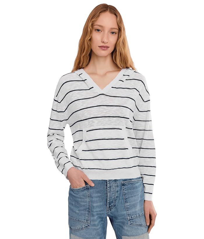 Mod-o-doc Long Sleeve Striped Hoodie Sweater