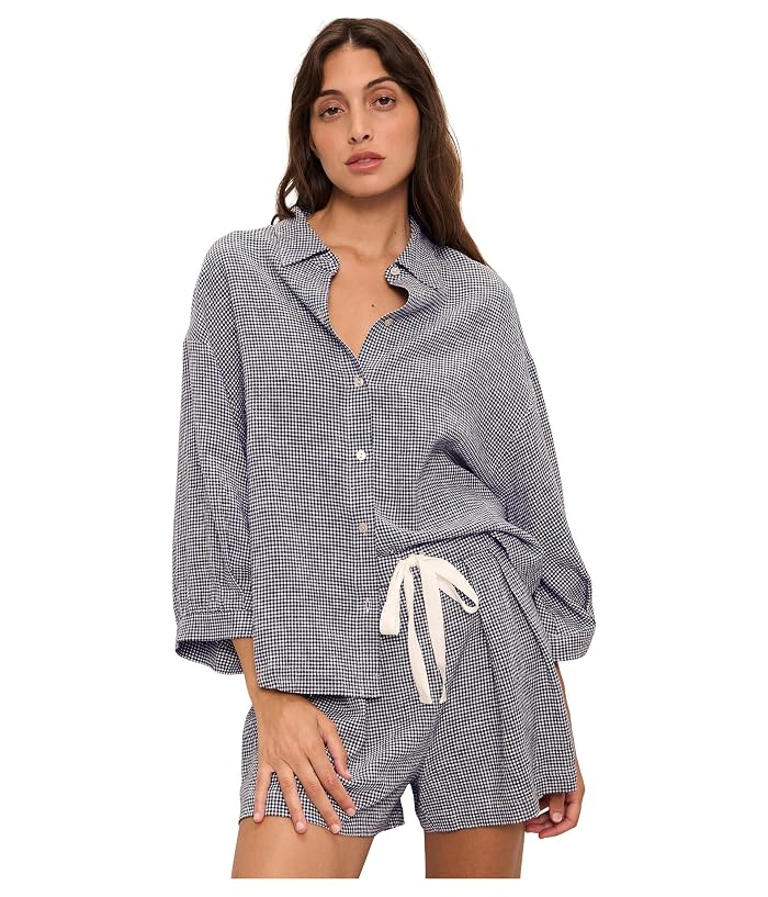 Eberjey Linen Blend Relaxed Sleeve Top