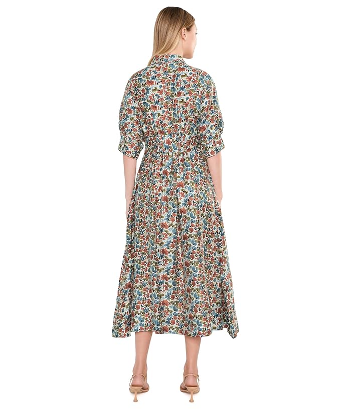 Vince Camuto Button-Up Shirt Dress with Pleat Darts On Bodice - Image 4