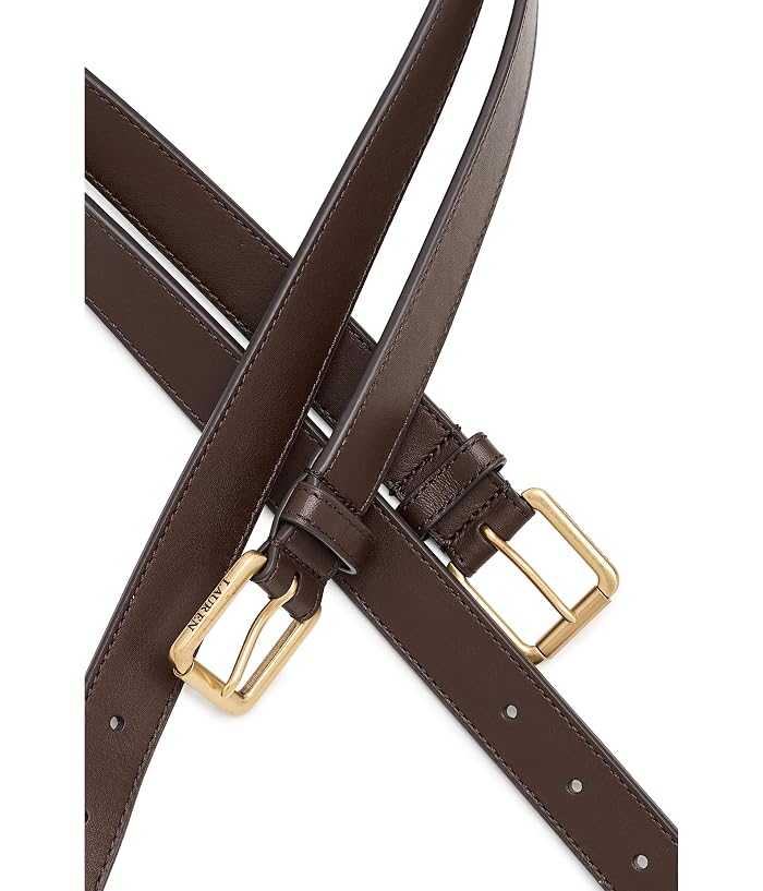 Lauren Ralph Lauren Leather Double-Buckle Stacked Wide Belt - Image 3