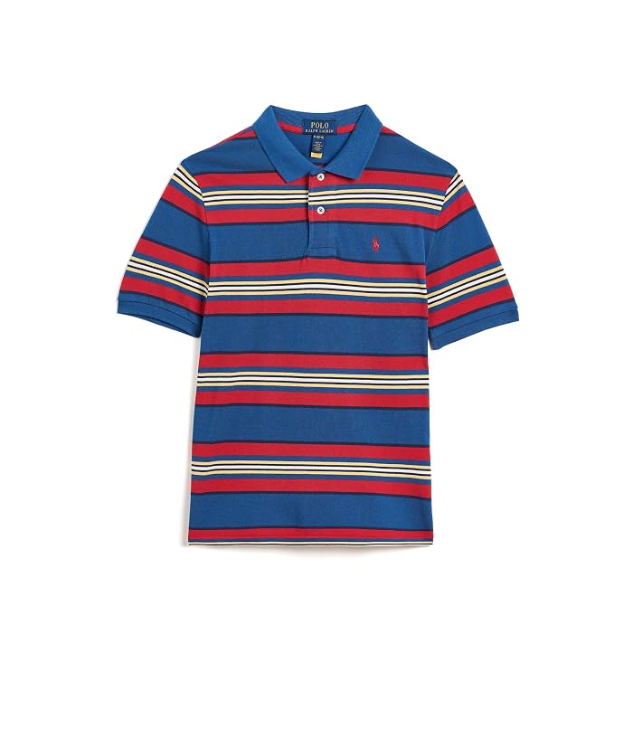 Polo Ralph Lauren Kids Striped Cotton Mesh Polo Shirt (Big Kid) - Image 4