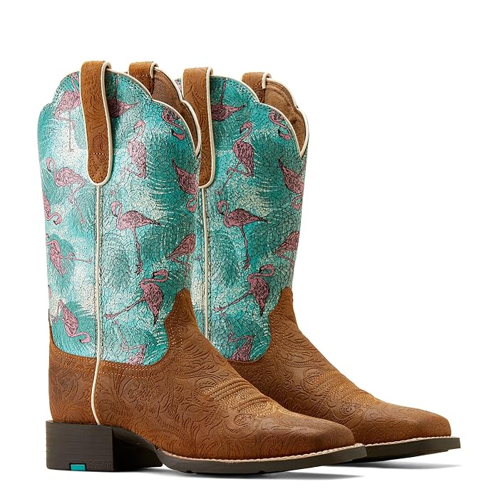 Ariat Round Up Wide Square Toe Western Boots