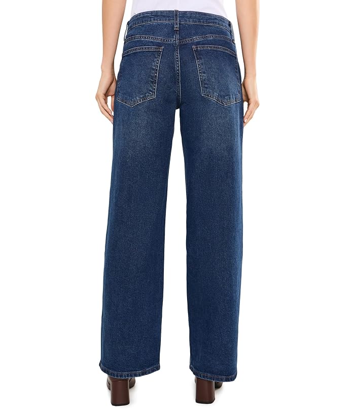 KUT from the Kloth Selena Baggy Low Rise Straight Leg Clean Hem in Gracefully/Dark Base Wash - Image 4