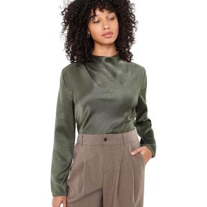 Vince Draped Cowl Neck Long Sleeve