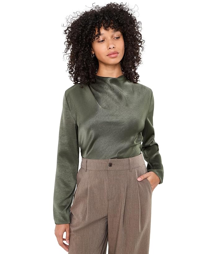 Vince Draped Cowl Neck Long Sleeve