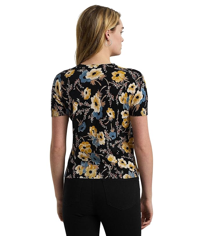 Lauren Ralph Lauren Floral Cotton-Blend Short-Sleeve Sweater - Image 2