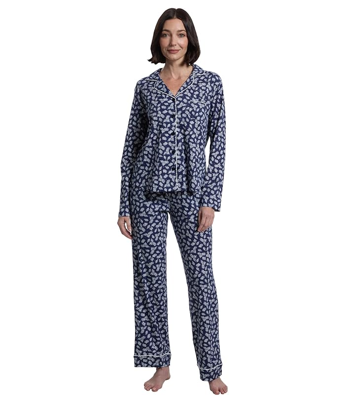 Karen Neuburger Jolly & Bright Long Sleeve Notch Top & Long Pants Set