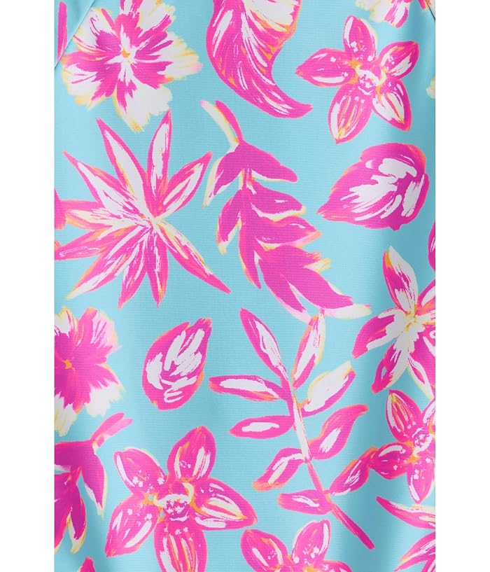Snapper Rock Kids Tropical Glow Recycled Leg Frill Surf Suit (Toddler/Little Kid) - Image 3