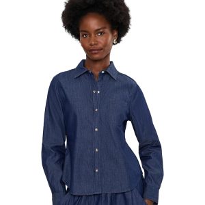 NIC+ZOE Drapey Denim Shirt