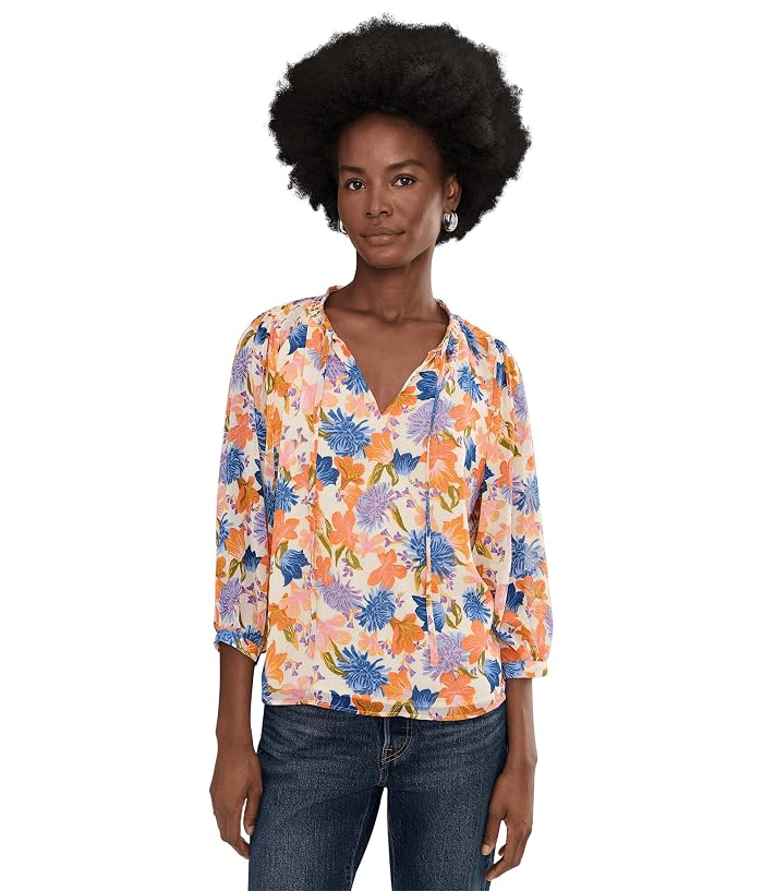 Vince Camuto Tie Neck Peasant Sleeve Blouse with Tie