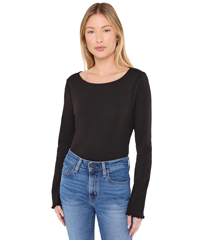 Michael Stars Kit Flared Sleeve Long Sleeve Boatneck