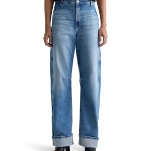 AG Jeans Mercer High Rise Cuffed Barrel Jean Extended