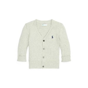 Polo Ralph Lauren Kids Combed Cotton V-Neck Cardigan (Infant)