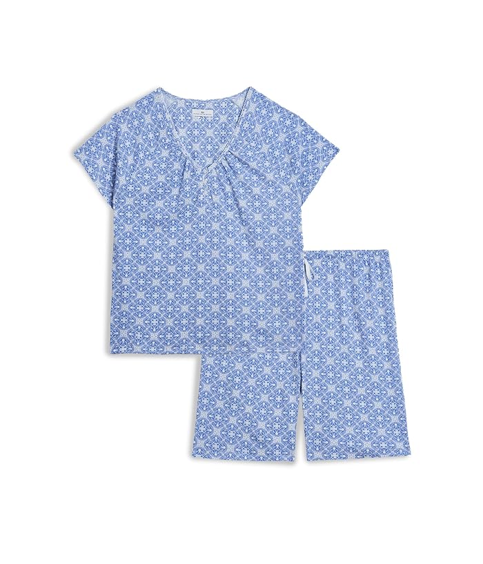 Karen Neuburger Plus Size Short Sleeve Henley Bermuda Short Pajama Set - Image 4