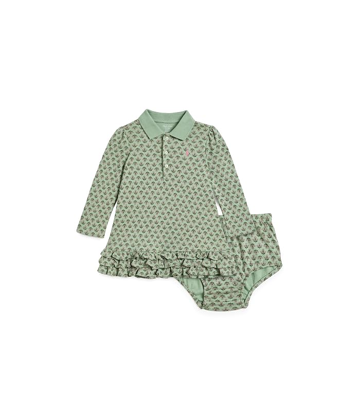 Polo Ralph Lauren Kids Floral Soft Cotton Polo Dress & Bloomer (Infant) - Image 4
