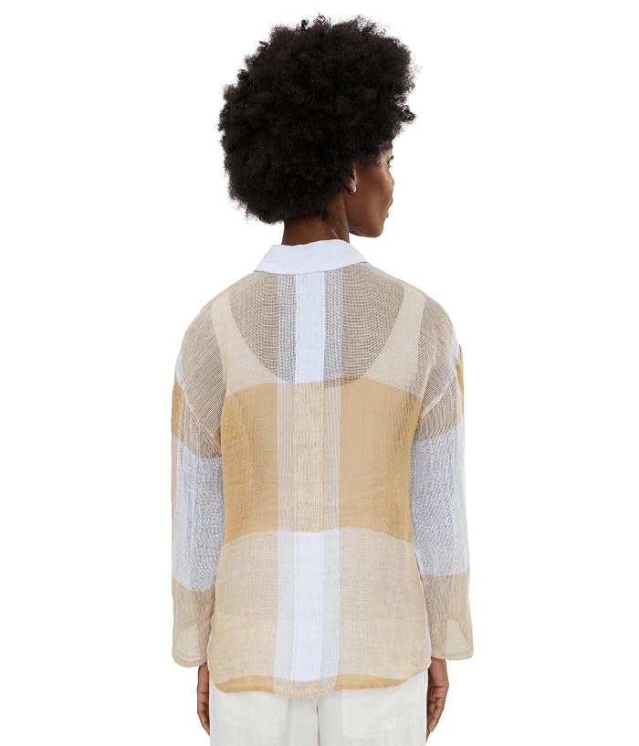 Elliott Lauren Sandcastle - Mesh Long Sleeve Easy Button-Up Shirt - Image 4