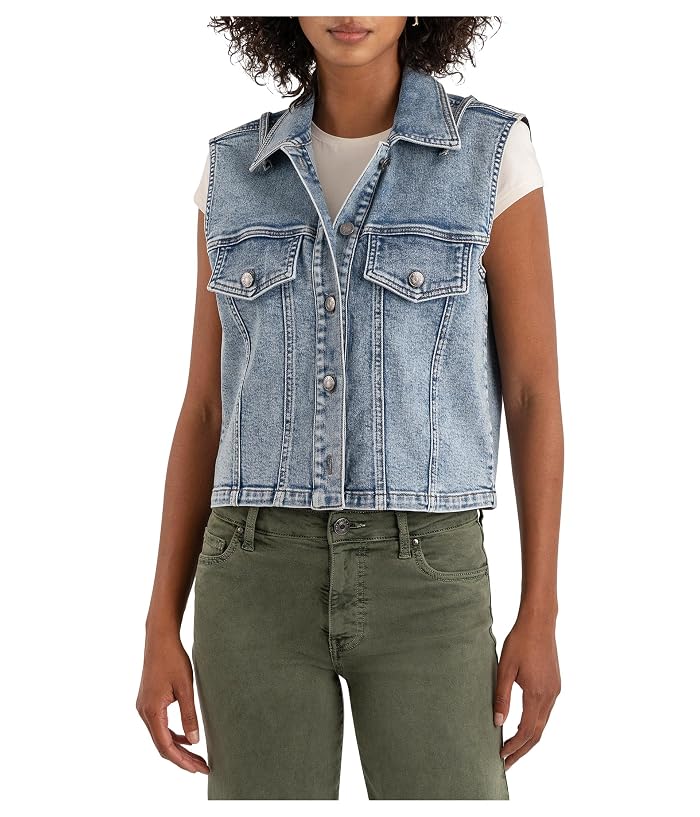 KUT from the Kloth Frankie- Button Front Vest With Flap