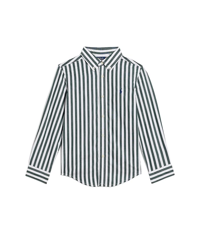 Polo Ralph Lauren Kids Striped Cotton Poplin Shirt (Toddler/Little Kid)