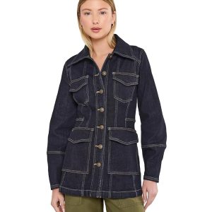 Liverpool Los Angeles Lantern Sleeve Denim Jacket