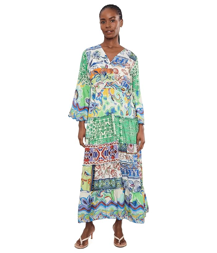 Johnny Was Dibble Tiered Dress - Armeria Patchwork