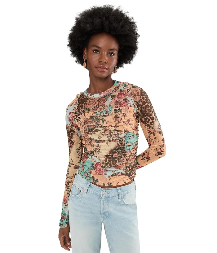 Free People Ariana Long Sleeve Ruched Top