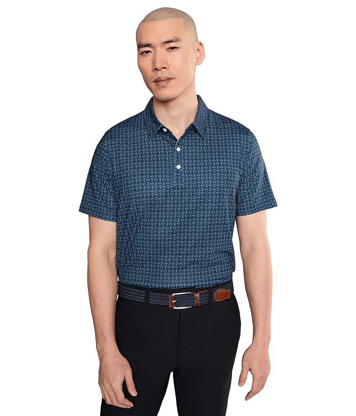 L.L.Bean Comfort Stretch Performance Party Polo Short Sleeve Print