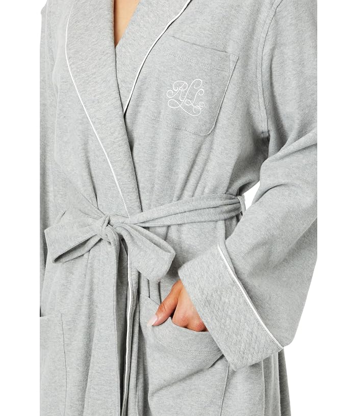 Lauren Ralph Lauren Essentials Quilted Collar and Cuff Robe - Image 3