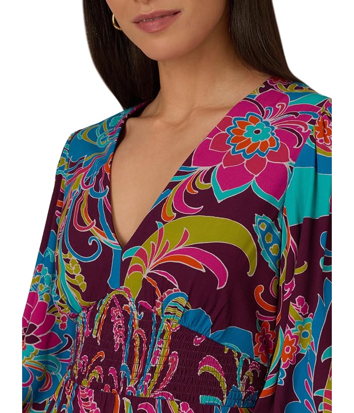 Adrianna Papell Printed Flounce Short Dress - Image 4