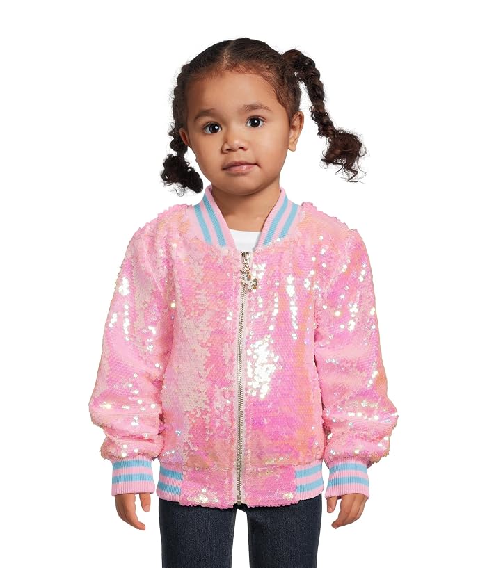 Lola and The Boys Pretty In Pink Unicorn Sequin Bomber (Toddler/Little Kid/Big Kid)