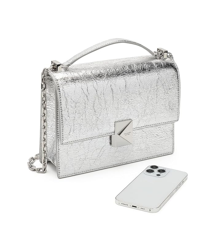 Kate Spade New York Deco Crinkle Metallic Leather Chain Shoulder - Image 3
