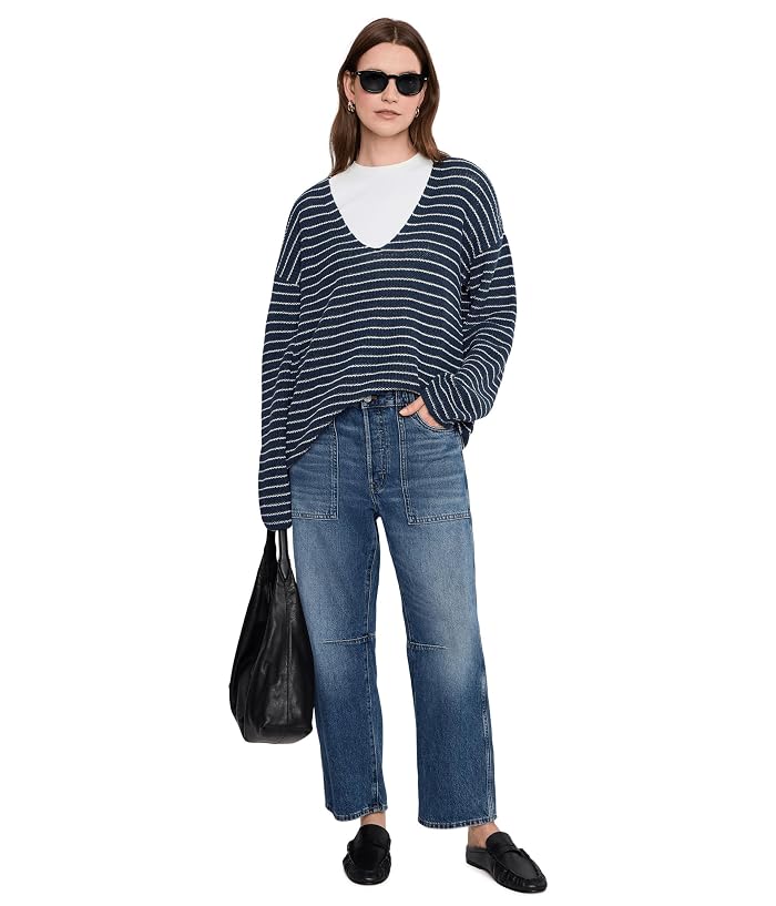 Faherty Miramar Linen Deep V Sweater - Image 2