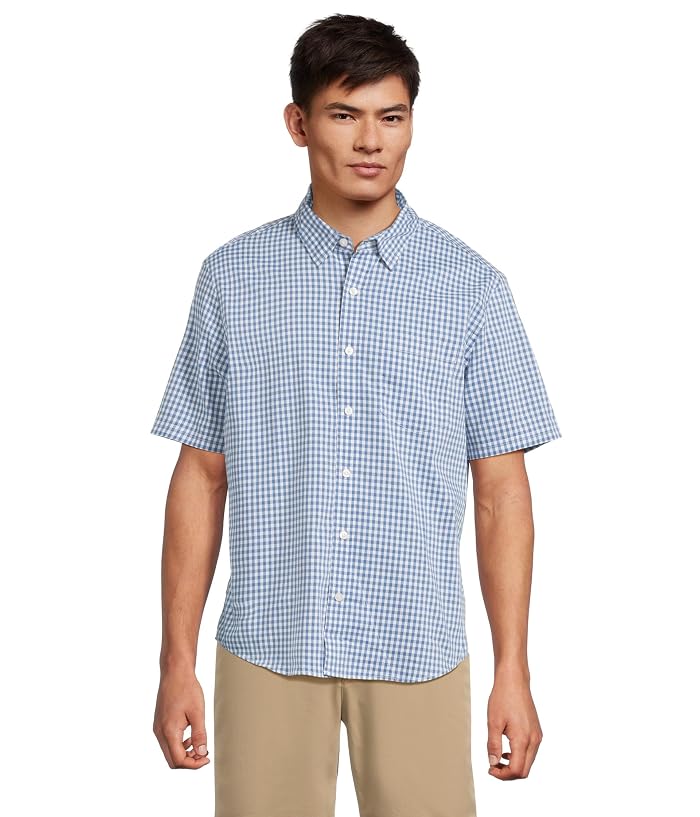 L.L.Bean Comfort Stretch Performance Shirt Short Sleeve Slightly Fitted Plaid