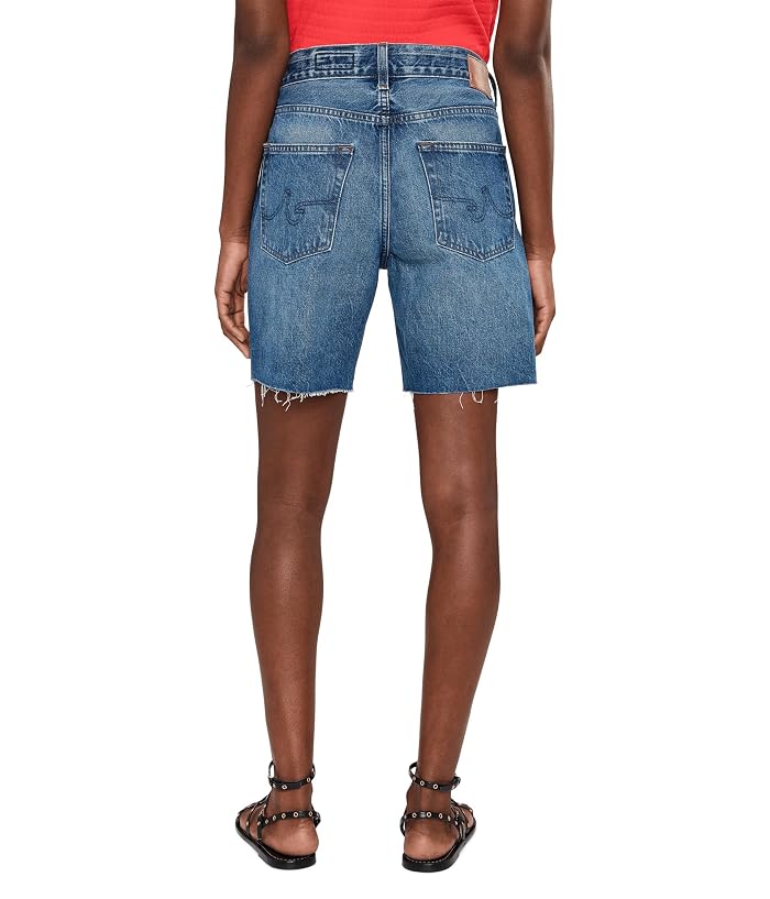AG Jeans Ex-Boyfriend Mid-Rise Slouchy Shorts in Nouveau - Image 4